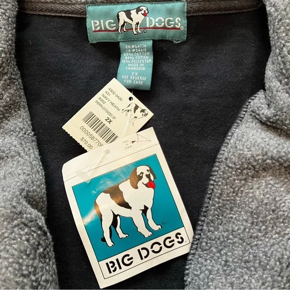Big Dog Sherpa Extended Zip - 2XL - Navy Heath - Picture 3 of 9